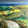 'Burgund' - Acryl-Collage - 80 x 80 cm - Annemarie Seidel - artelier41