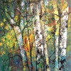 'Birken' - Acryl - 60x 60 cm - Annemarie Seidel - artelietr41