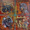 Acryl auf Leinwand - 'Ägypten' - 100 x 100 cm - Annemarie Seidel - artelier41