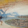 Acryl auf Leinwand Mischtechnik Sand - 'Südafrika' - 190 x 50 cm - Annemarie Seidel - artelier41