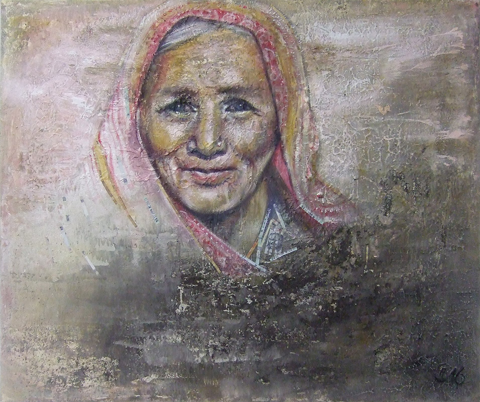 'Indien - Acryl 120 x 100 cm - Annemarie Seidel - artelier41
