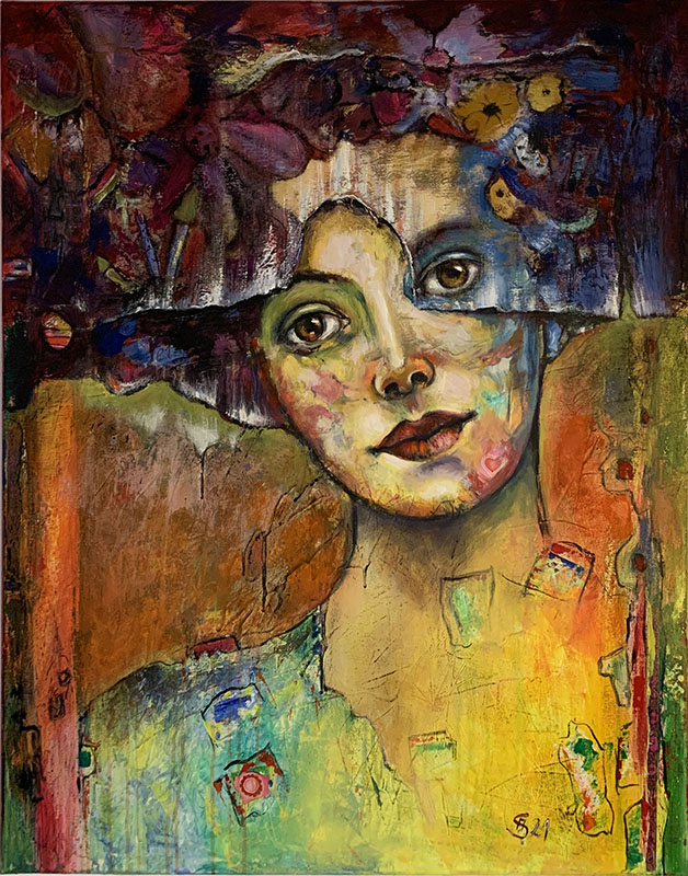 'Traumversunken' - Acryl - 80 x 100 cm - Annemarie Seidel