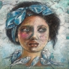 'Blaue Kette' - Acryl - 80 x 80 cm - Annemarie Seidel - artelier41