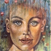 'Flower-Lady' - Acryl - 100 x 80 cm -  Annemarier Seidel - artelier41