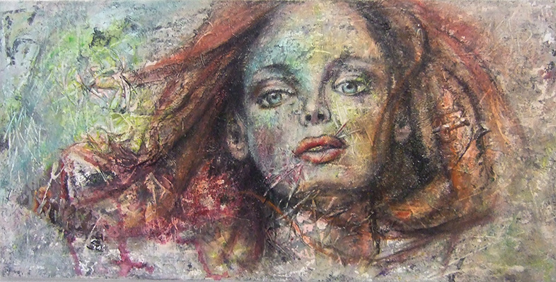 'Die im Wind stehen I' Acryl / Mischtechnik auf Leinwand - 100 x 60 - Annemarie Seidel - artelier41